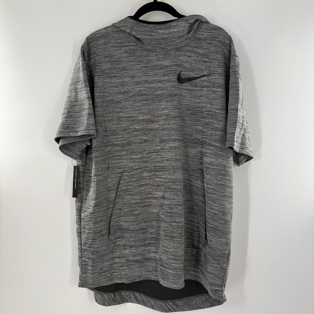Nike Men's XL Spotlight SS Basketball Hoodie AQ5557 050 Gray Activewear Gym